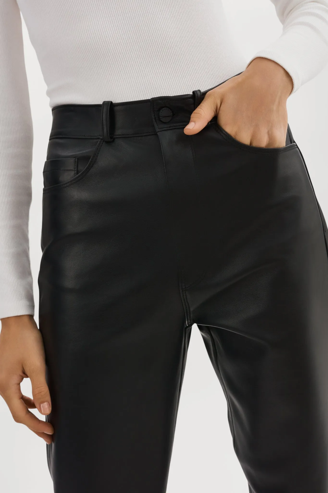ADELINE | Leather Jeans