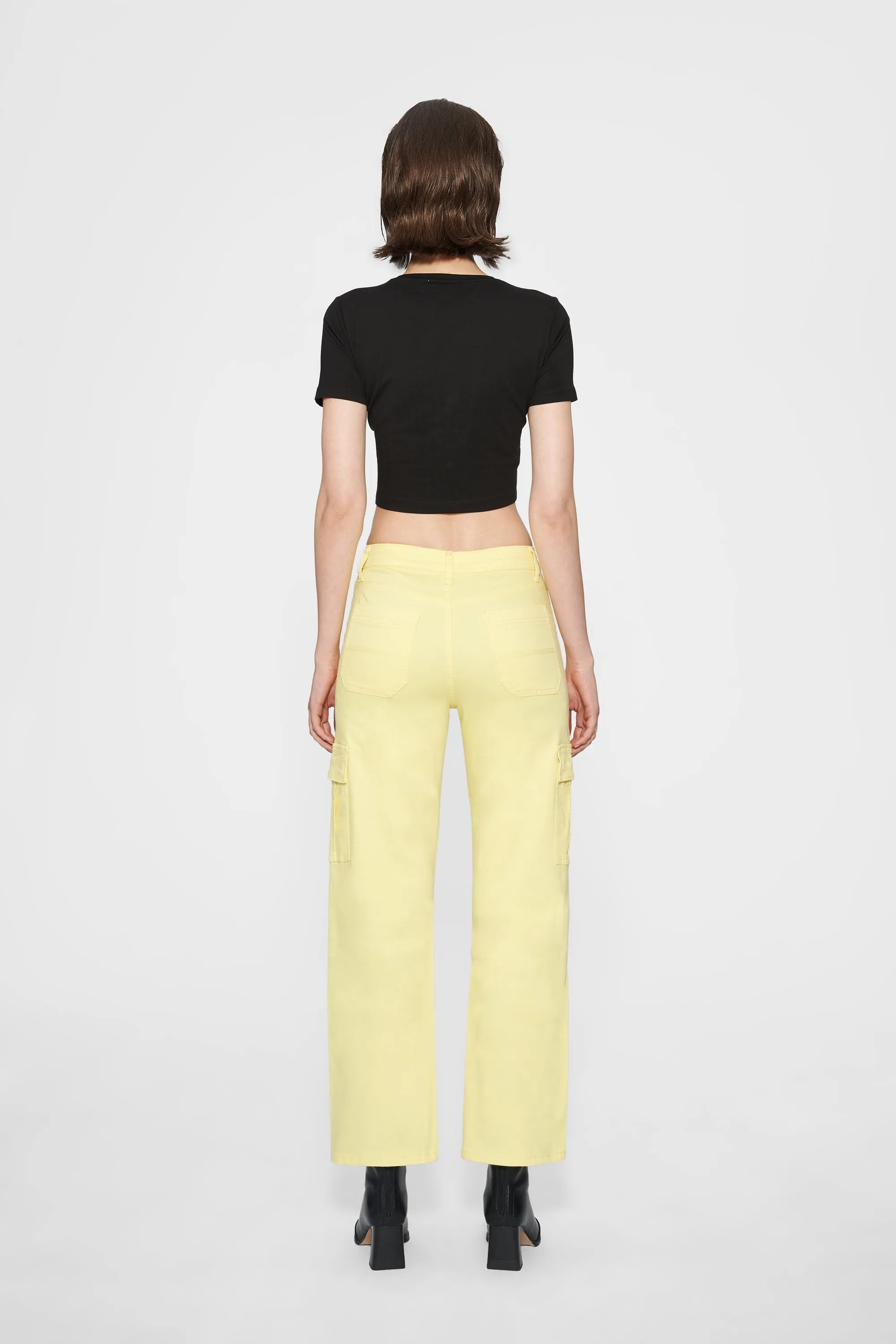 Angel Super High Rise Cargo Straight  Denim Jeans
