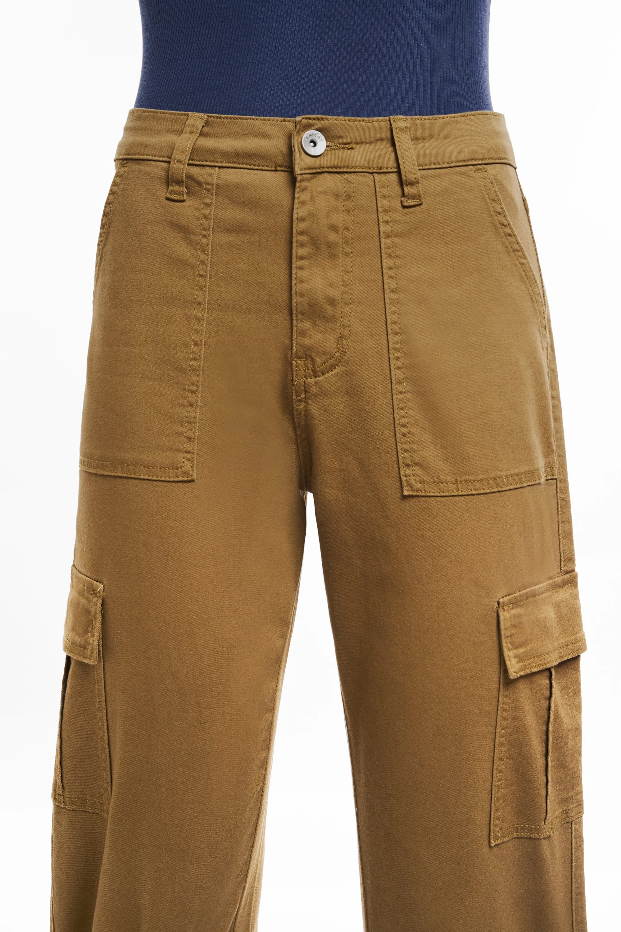 Angel Super High Rise Cargo Straight  Denim Jeans