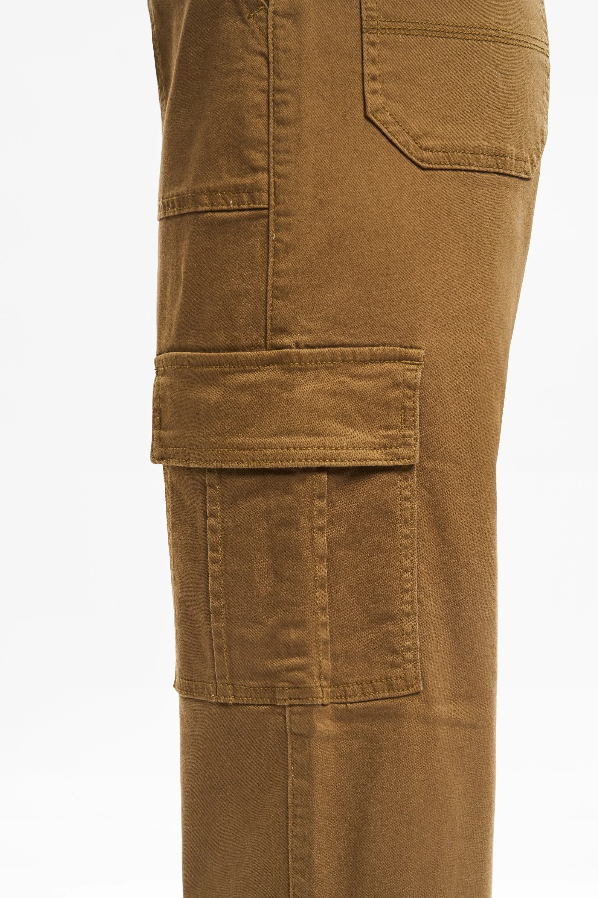 Angel Super High Rise Cargo Straight  Denim Jeans