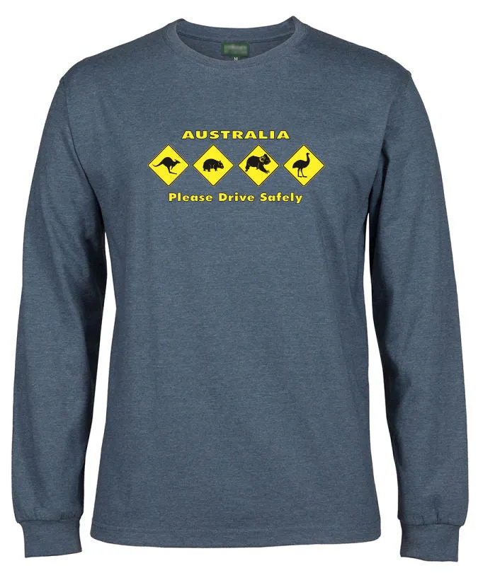 Australian Animal Road Signs Longsleeve T-Shirt (Various Colours)
