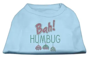 Bah Humbug Rhinestone Dog Shirt Baby Blue Med (12)