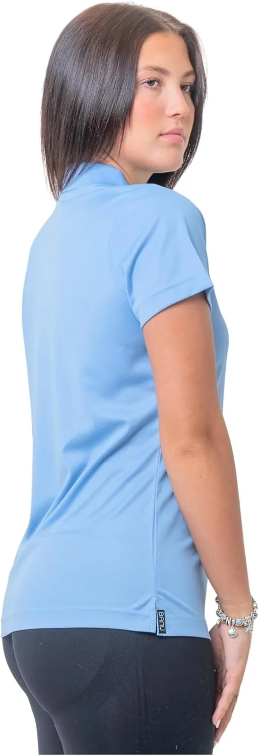 Banu Polo Shirts for Women, Dryfit Womens Polo Shirts Short Sleeve, Collared Women Polo Shirts for Work Moisture Wicking