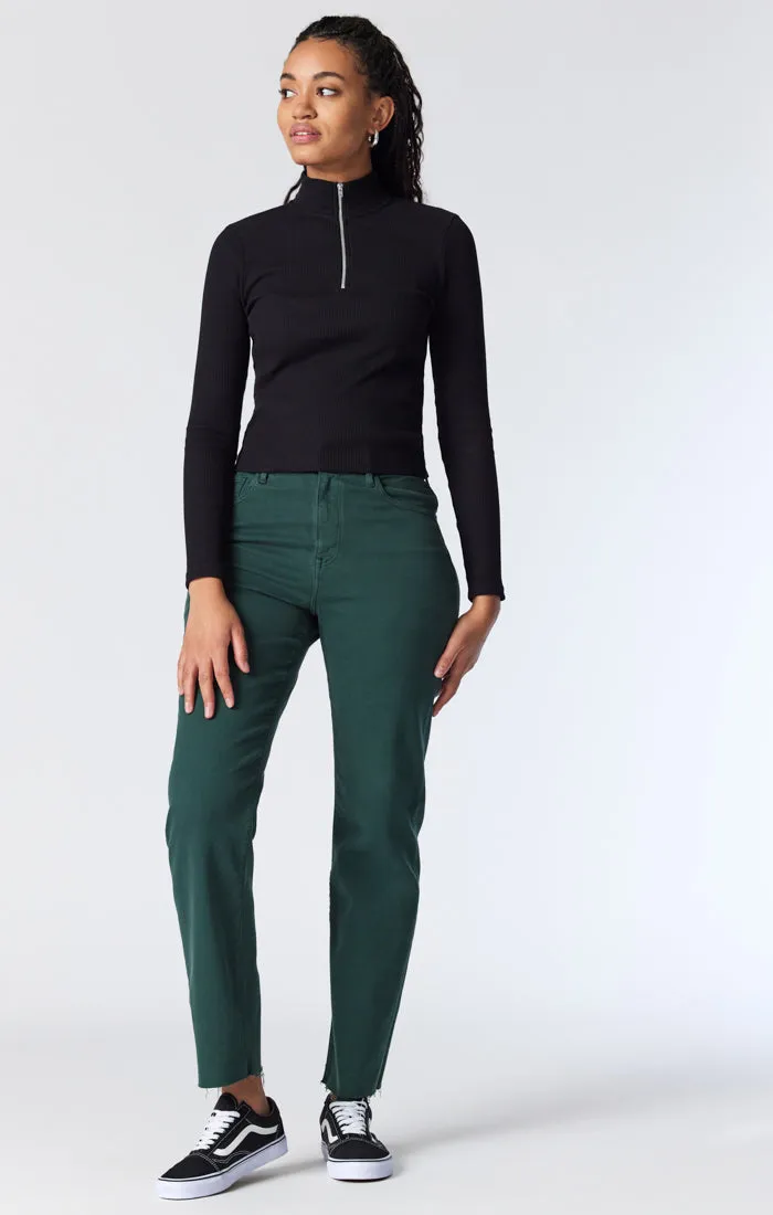BARCELONA WIDE LEG IN GREEN FLEX BLUE