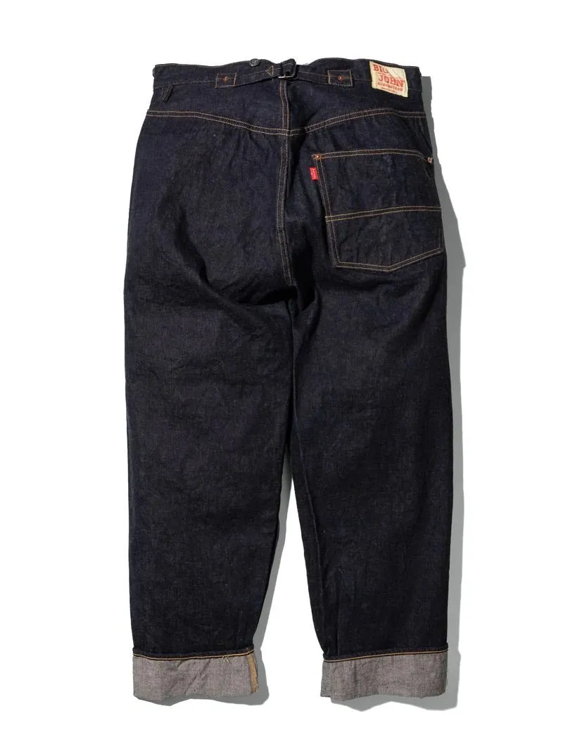 Big John Jeans M101(001) Cinch Back Waist Overall Denim