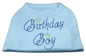 Birthday Boy Rhinestone Shirts Baby Blue XXXL(20)