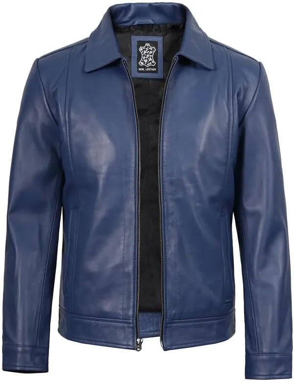 Brown Leather Jacket Men - Black Real Lambskin Mens Leather Jacket