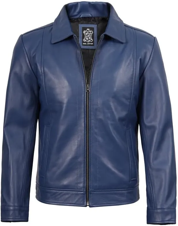Brown Leather Jacket Men - Black Real Lambskin Mens Leather Jacket