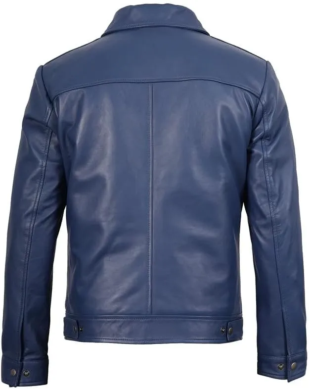 Brown Leather Jacket Men - Black Real Lambskin Mens Leather Jacket