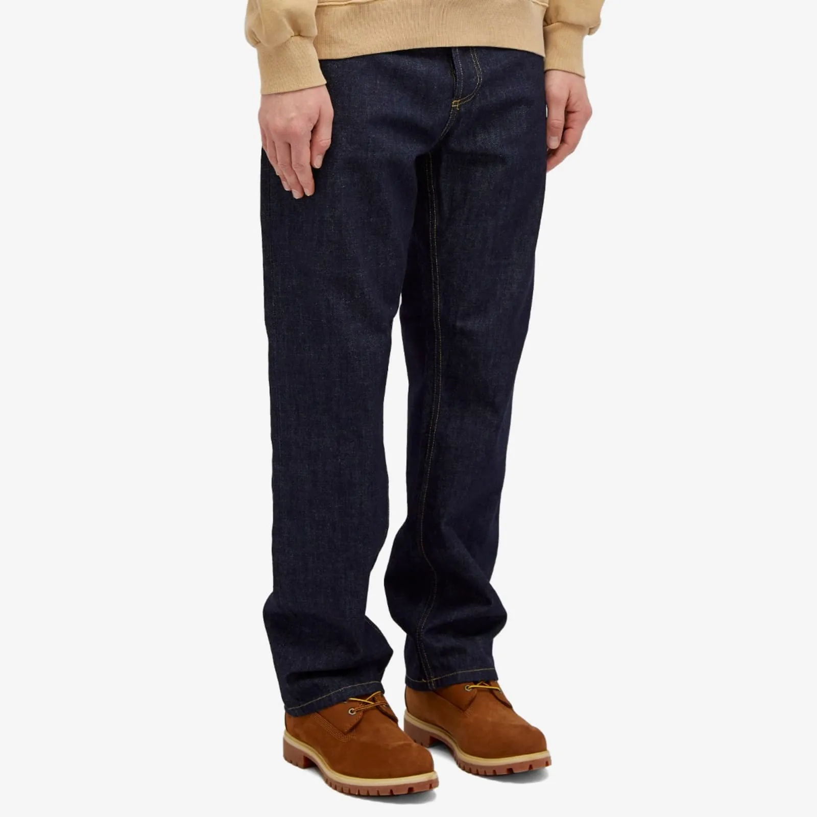 Carhartt Wip Marlow Relaxed Straight Jeans in Blue Rinsed