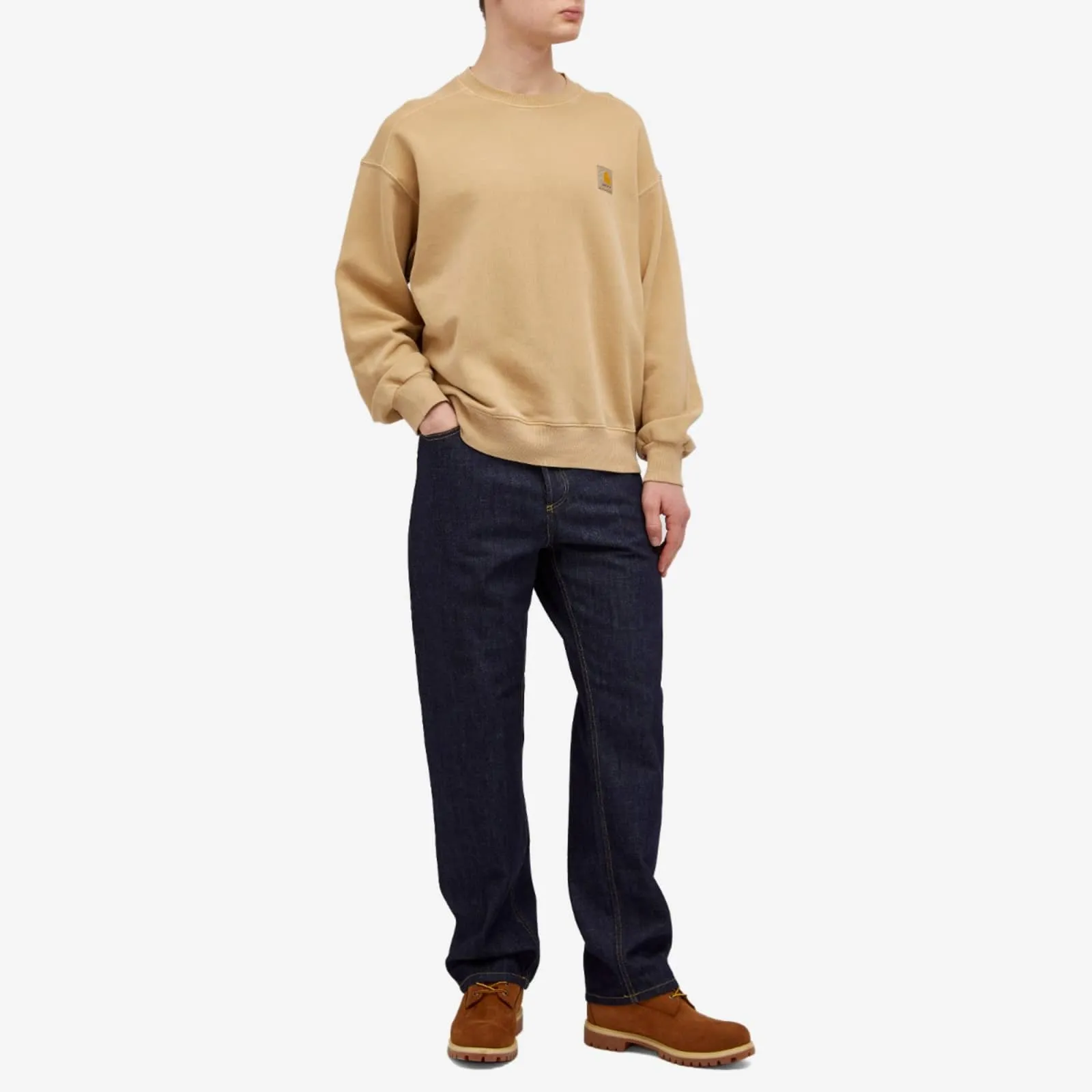 Carhartt Wip Marlow Relaxed Straight Jeans in Blue Rinsed