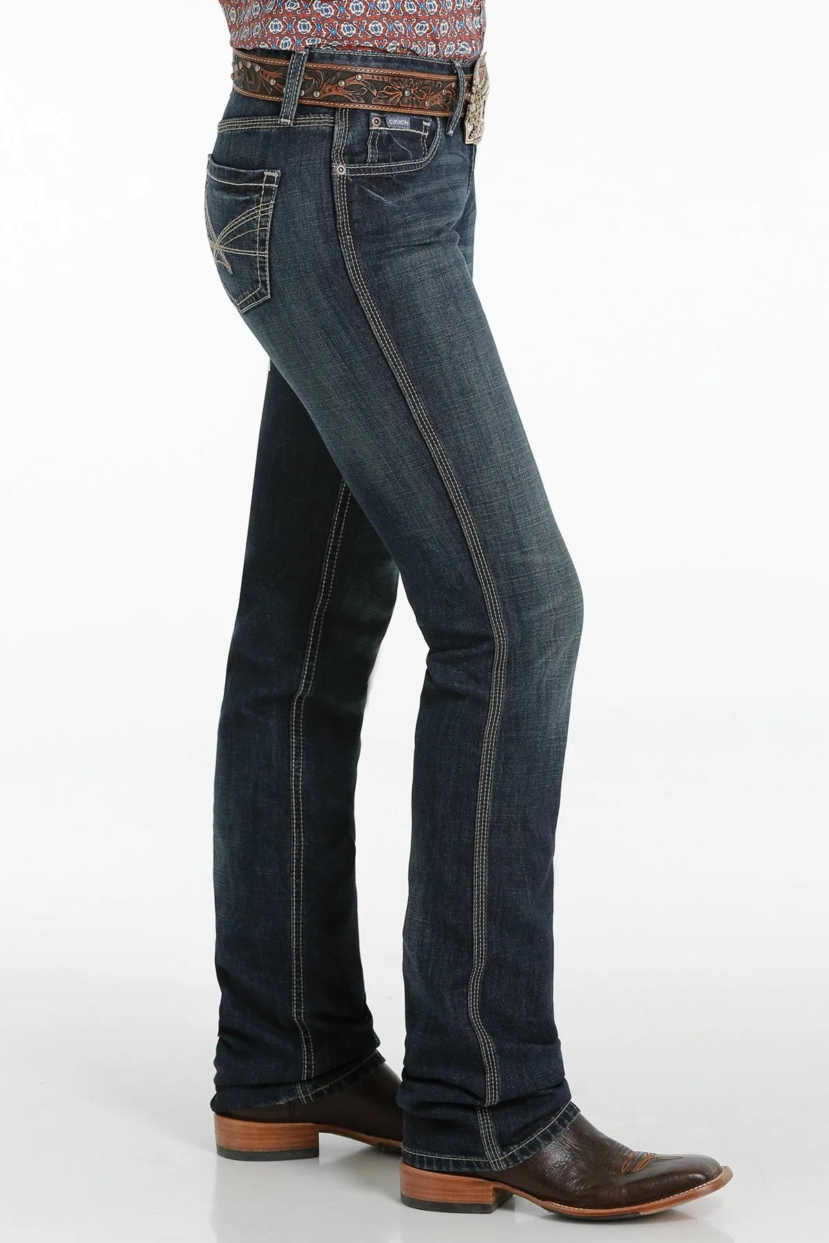 Cinch Ladies Shannon Slim Fit Jean - Dark Stonewash - MJ82853001