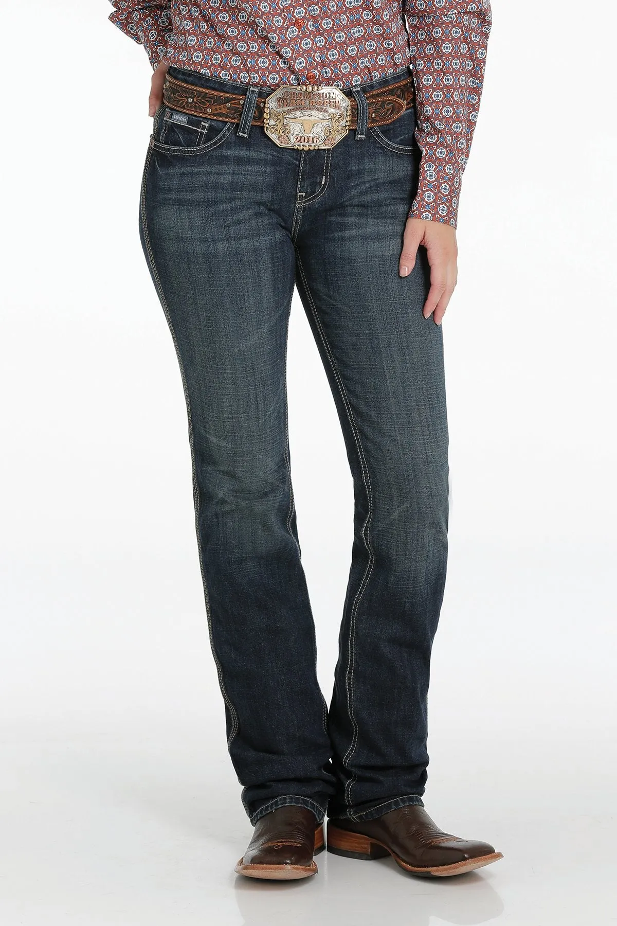 Cinch Ladies Shannon Slim Fit Jean - Dark Stonewash - MJ82853001