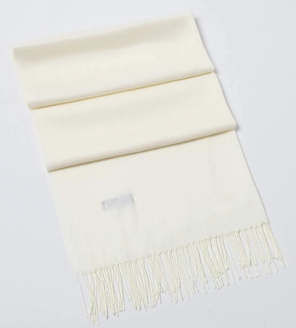 Cindy & Wendy Pashmina Shawls and Wraps Large Scarfs for Women Wedding Party Bridal Long Fashion Solid Shawl Wrap Fringes