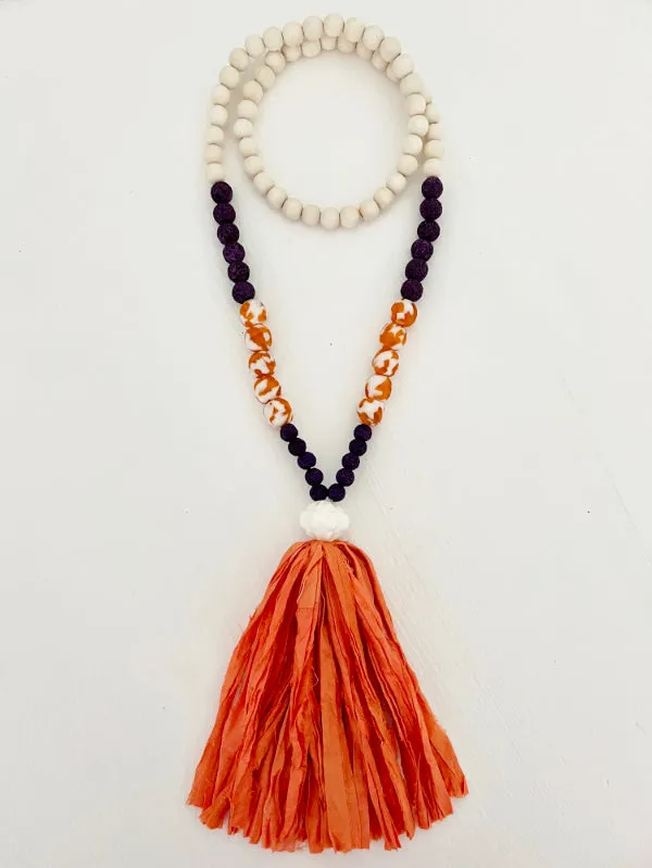 Clemson Tassel Necklace