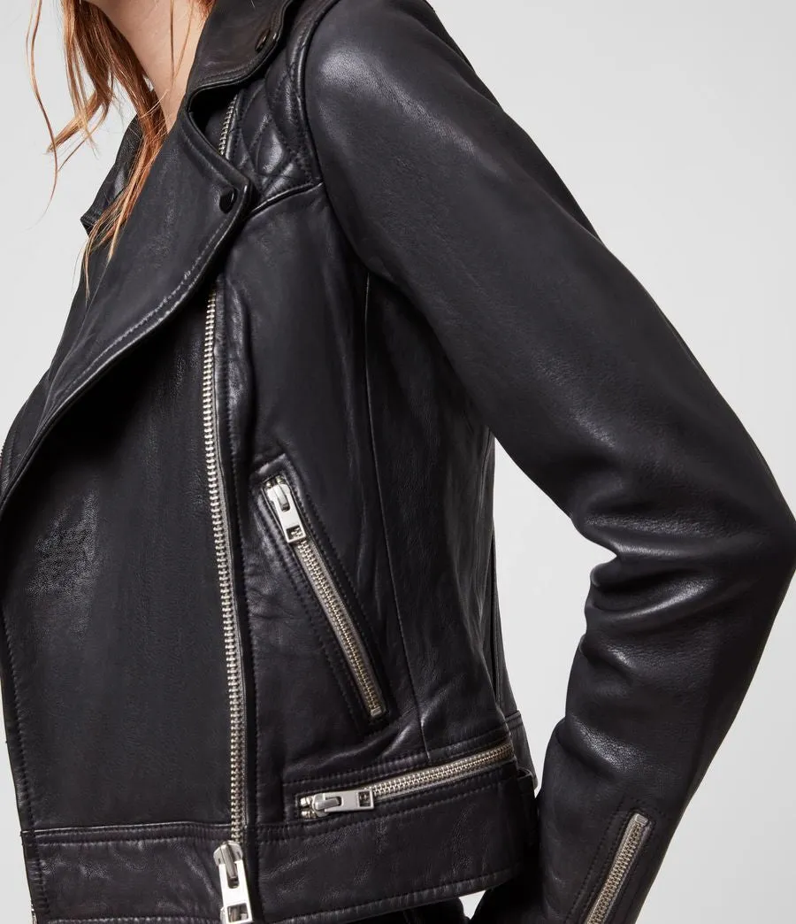 CONROY LEATHER BIKER JACKET