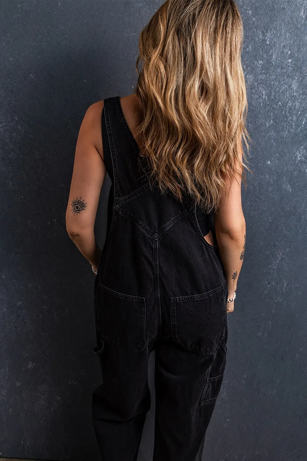 Devon Pocketed Straight Denim Overalls