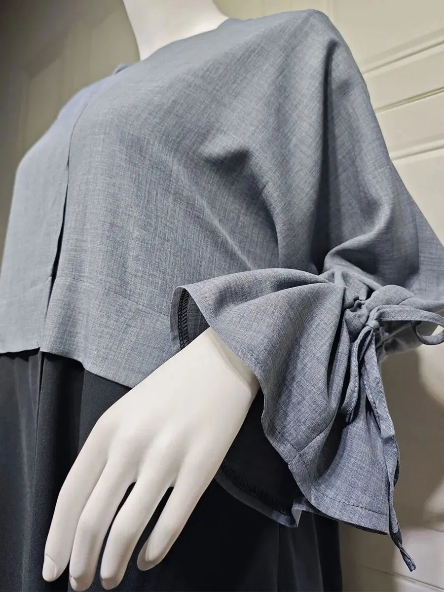 Elegant Loose Open Abaya With Belt