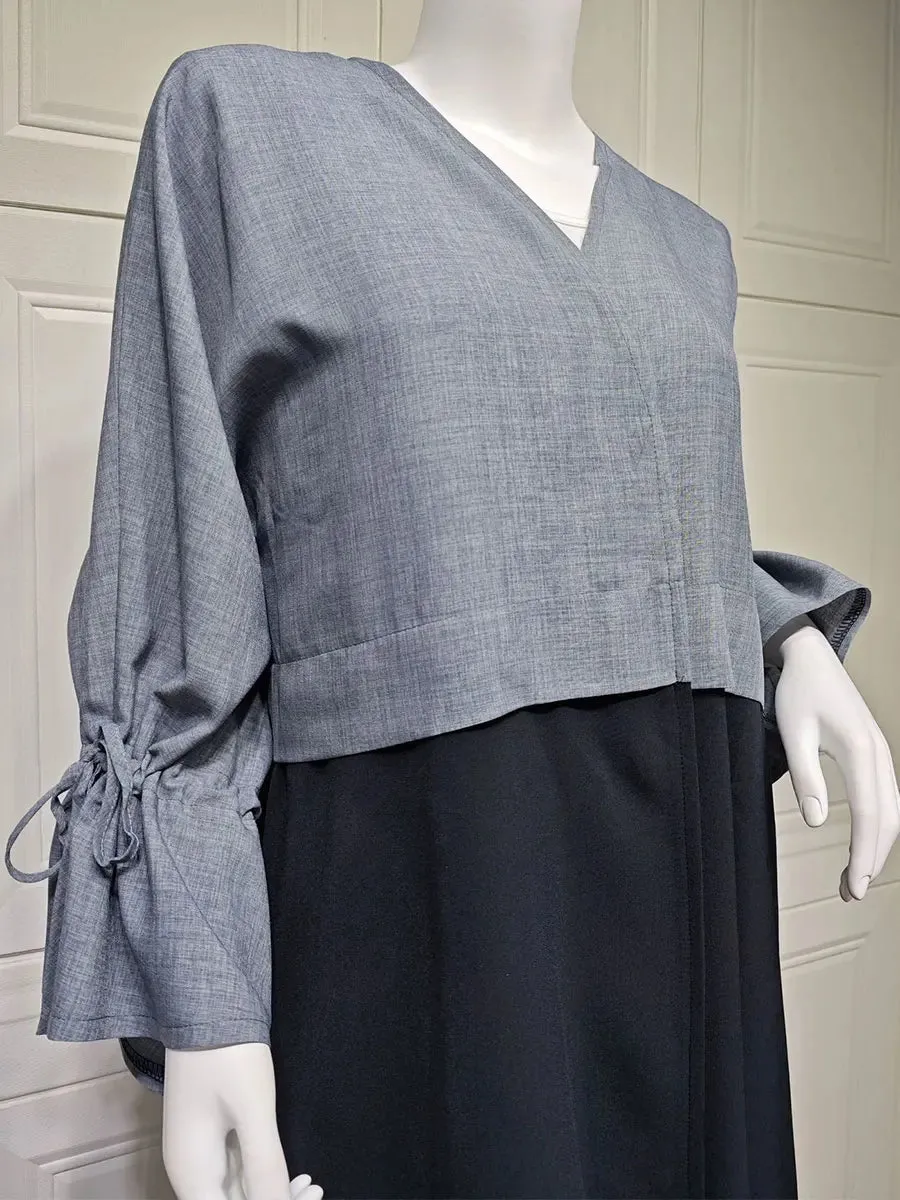 Elegant Loose Open Abaya With Belt