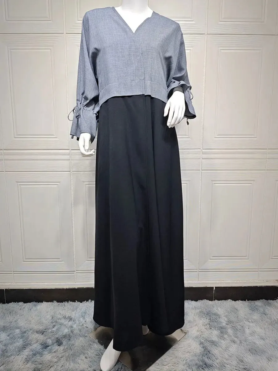 Elegant Loose Open Abaya With Belt