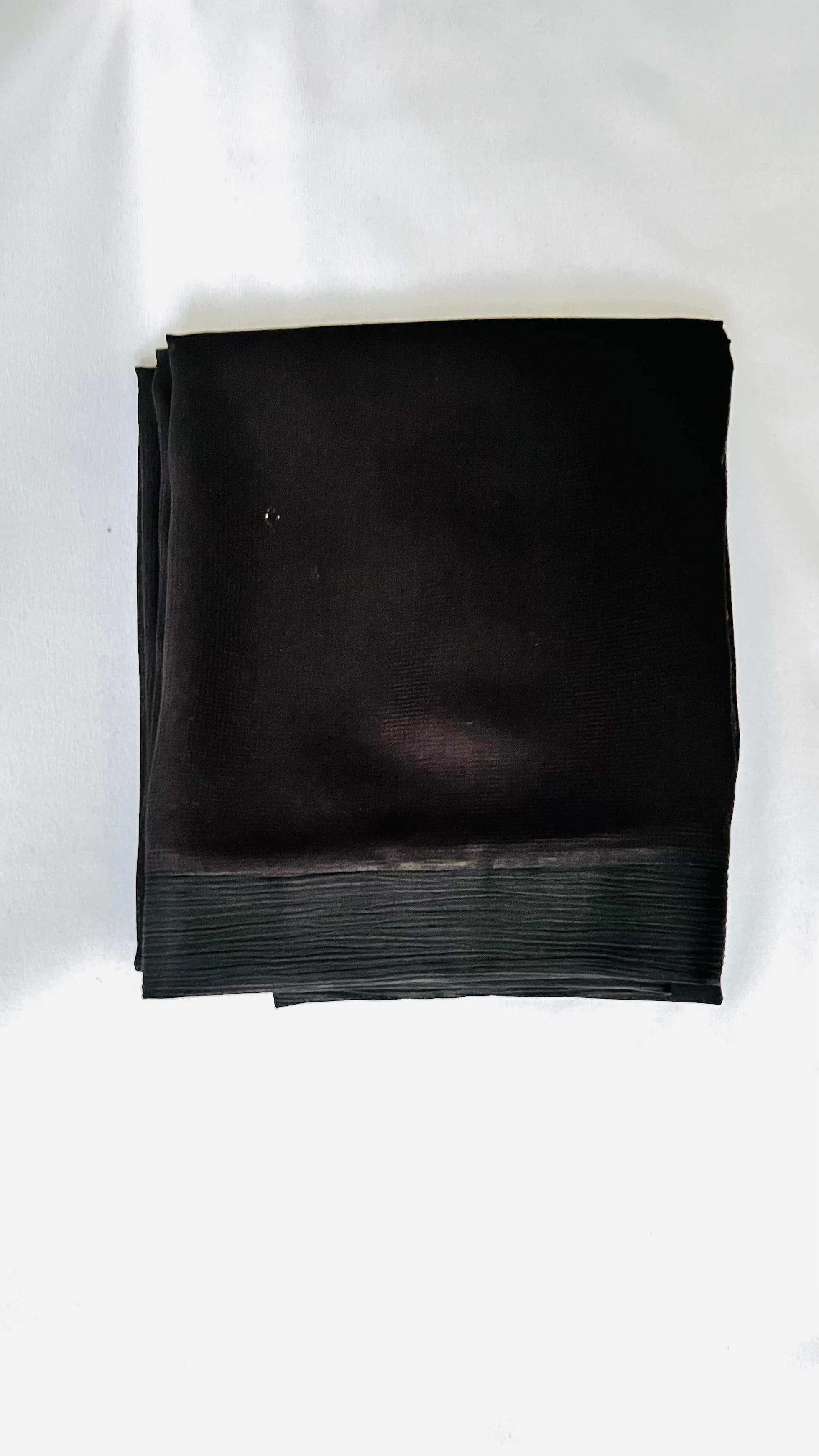 Front Open Plain Black Zoom Abaya
