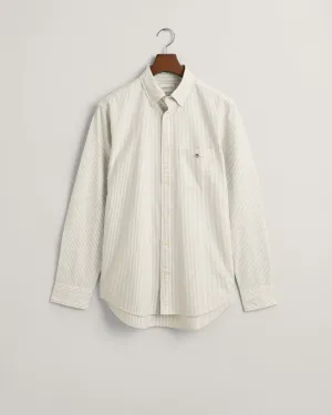 GANT - 3XL Oxford Banker Stripe Shirt, Milky Matcha