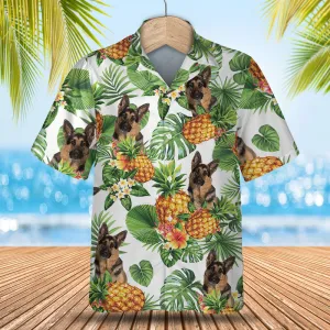 German Shepherd Dog Tropical Pattern Hawaiian Shirt, Dog lover Hawaiian Shirt, summer gift for men and women