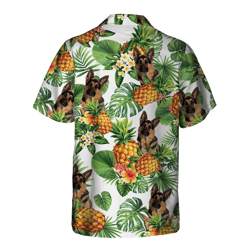 German Shepherd Dog Tropical Pattern Hawaiian Shirt, Dog lover Hawaiian Shirt, summer gift for men and women
