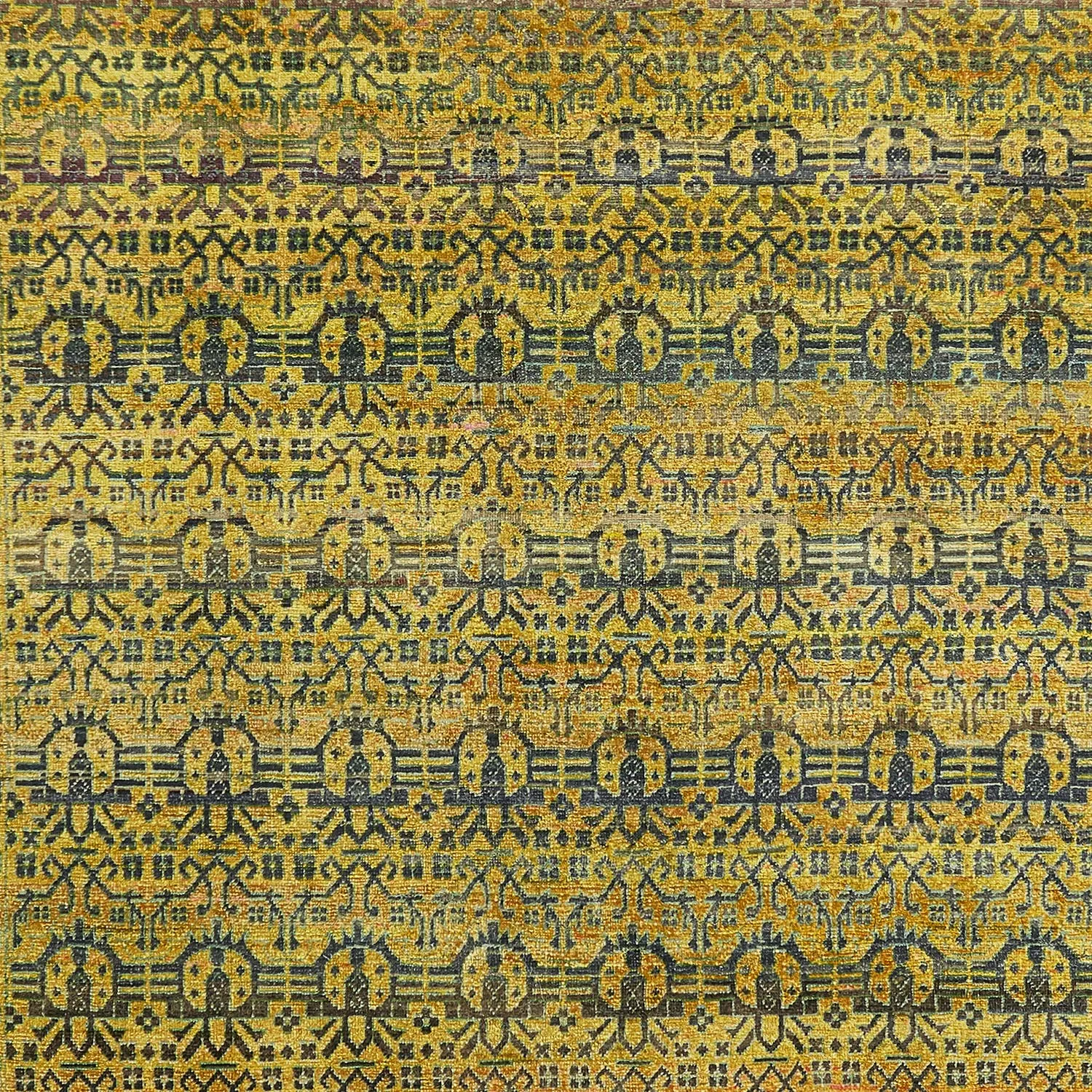 Green Alchemy Transitional Wool Silk Blend Rug - 9'1" x 12'2"