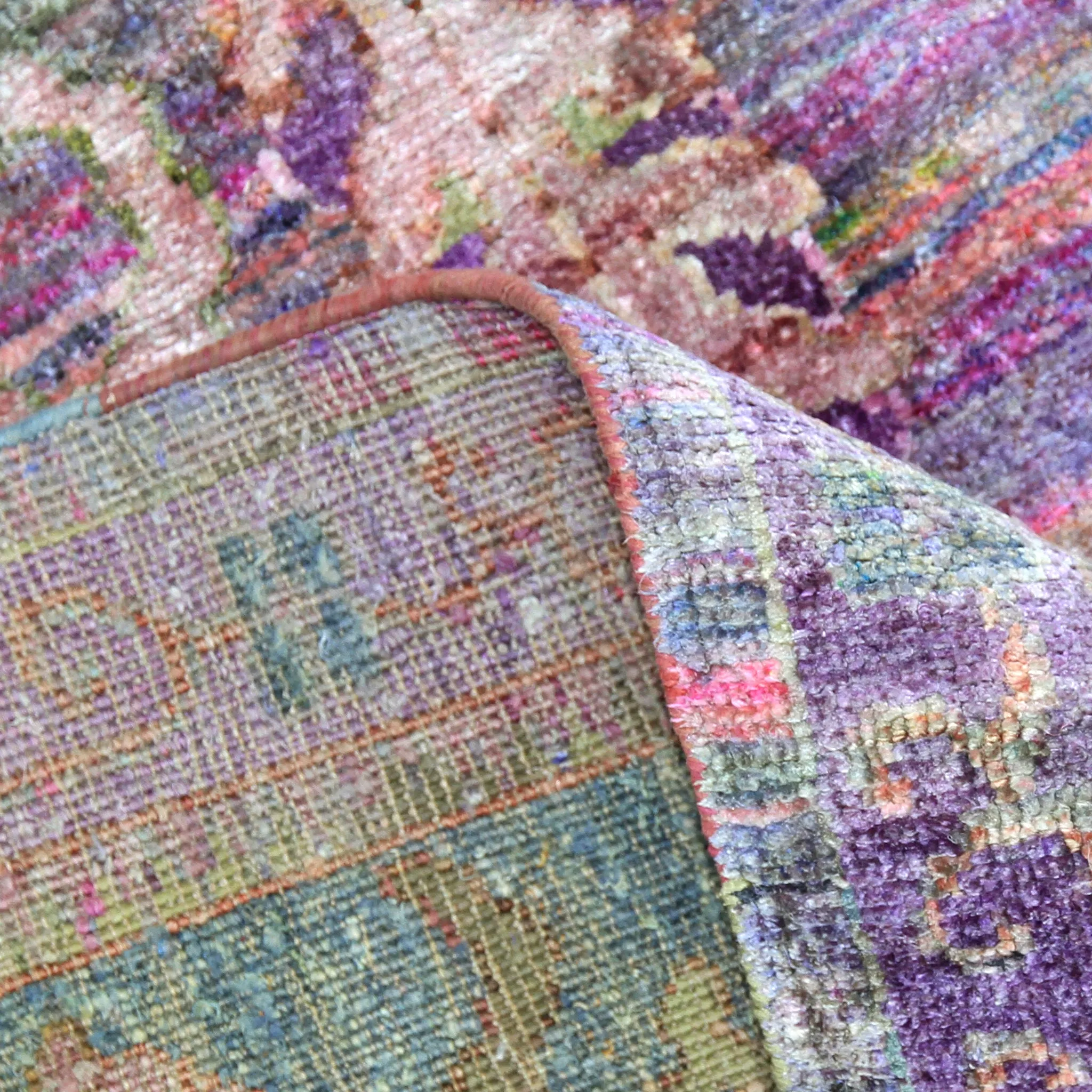 Grey Transitional Silk Rug - 11'1" x 11'2"