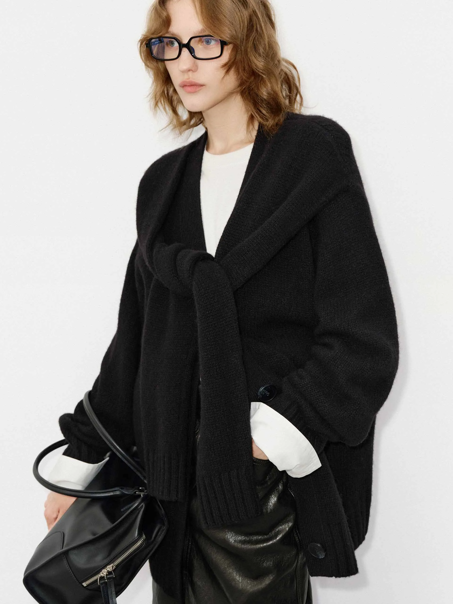 Include Alpaca Loose Cardigan