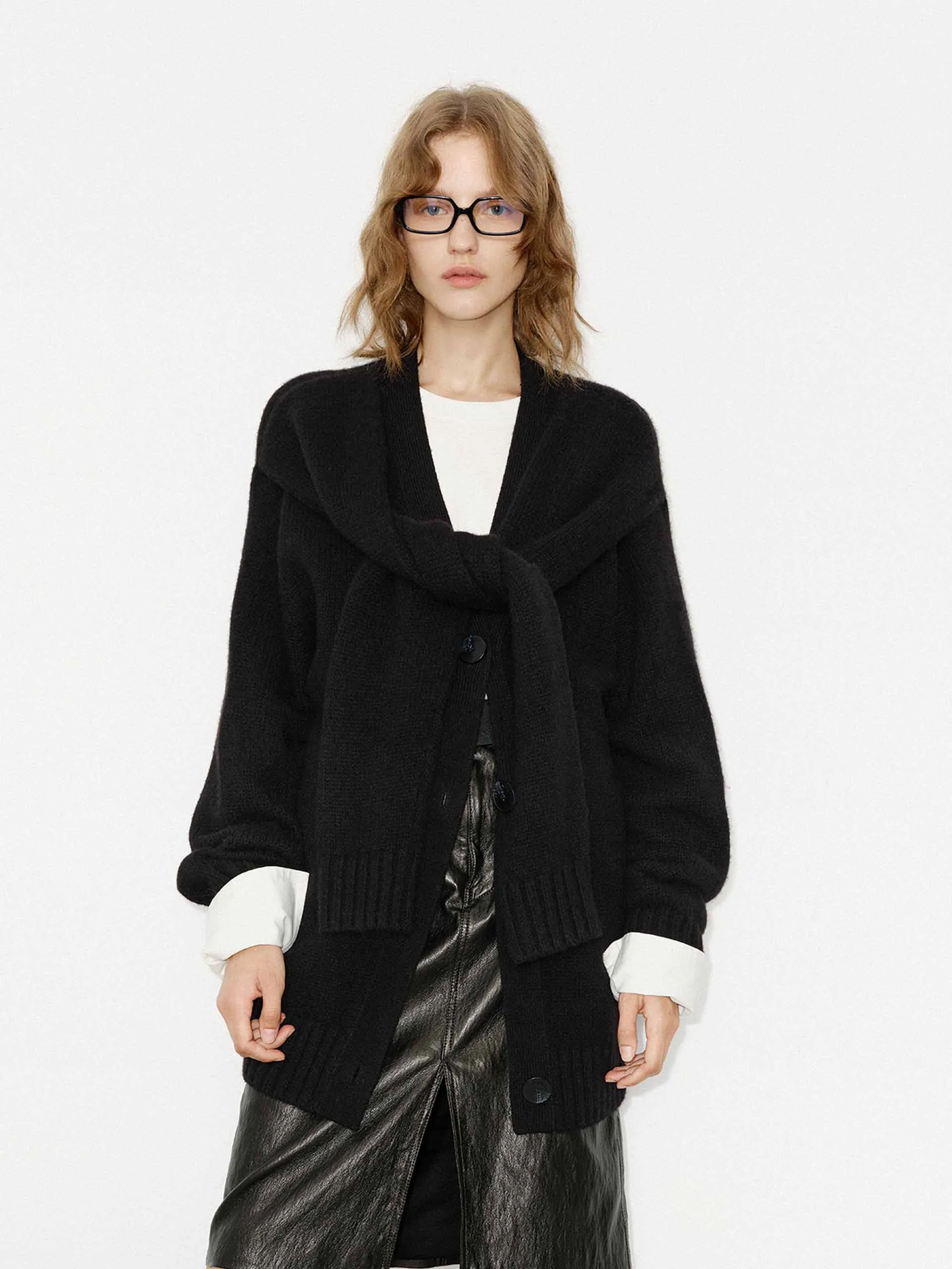Include Alpaca Loose Cardigan