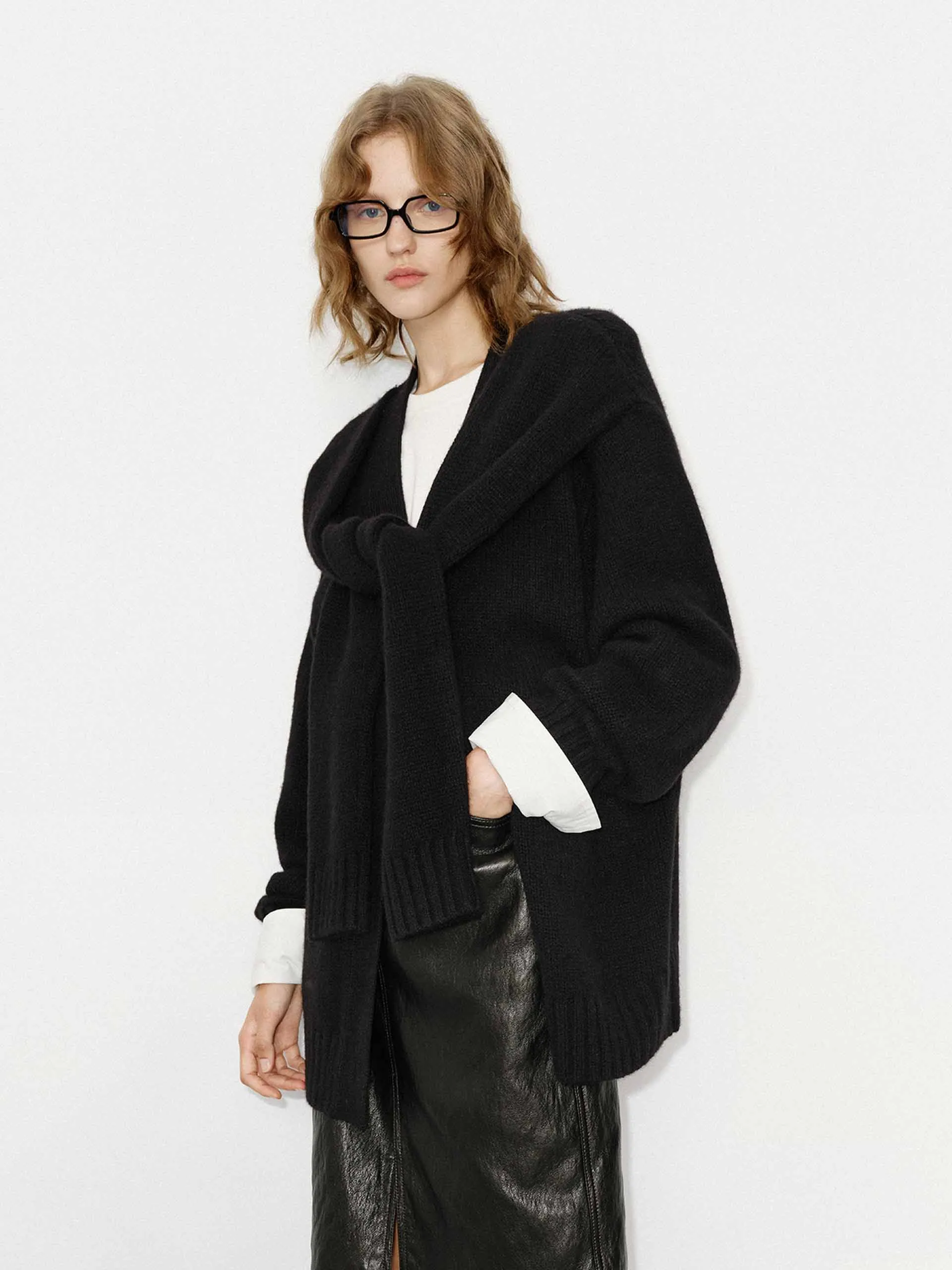 Include Alpaca Loose Cardigan
