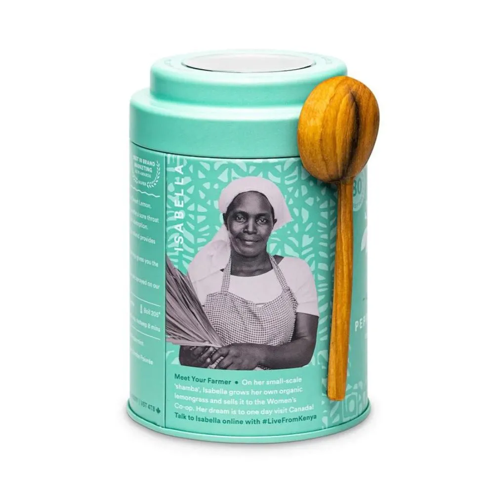 JusTea Loose Leaf Herbal Tea Tin - Peppermint Detox