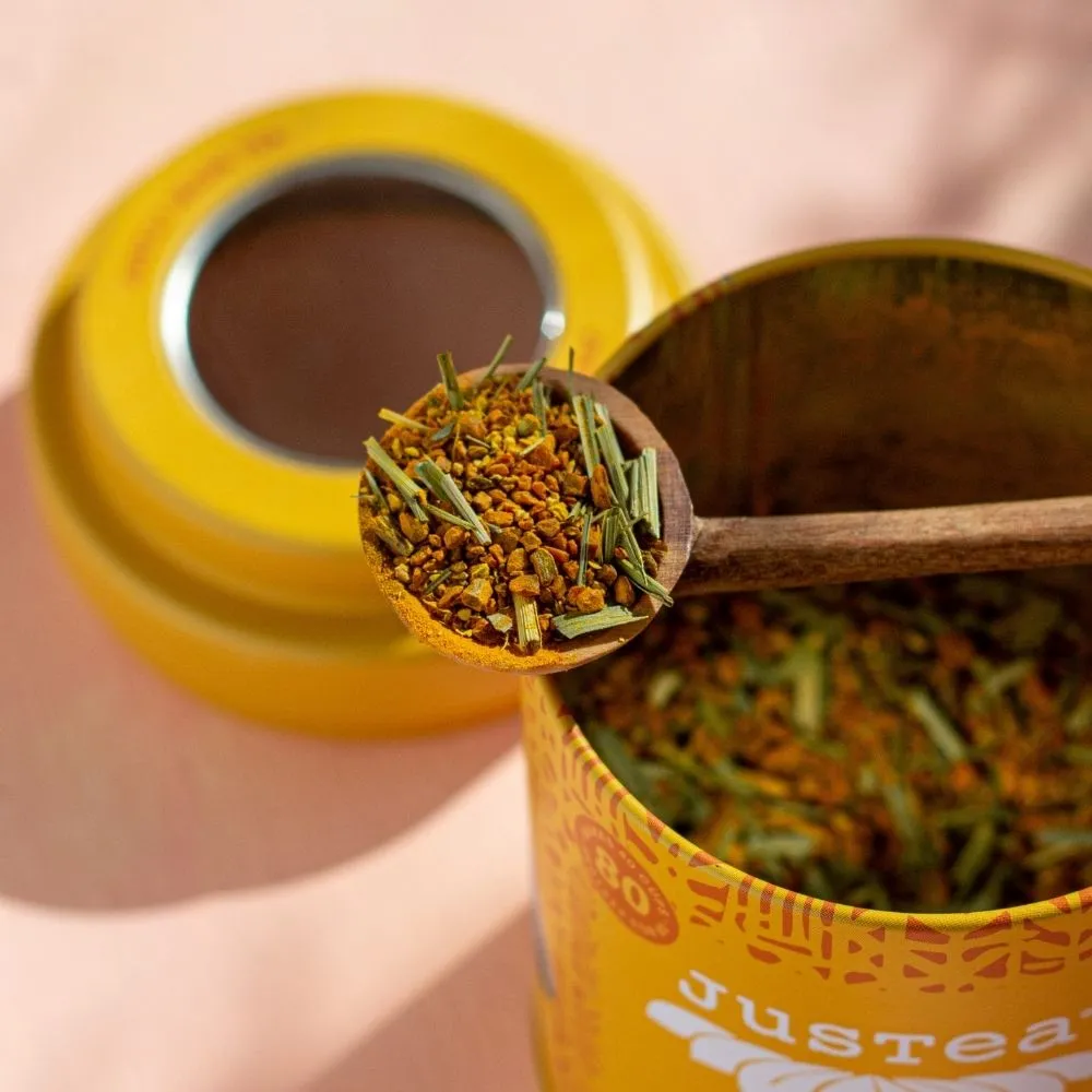 JusTea Loose Leaf Herbal Tea Tin - Turmeric Ginger