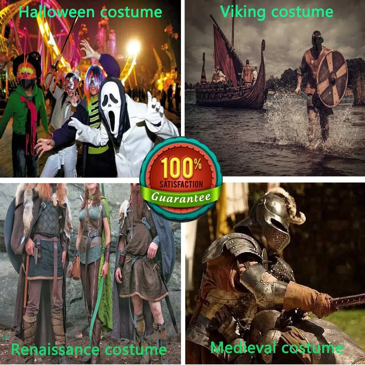 Leather Gauntlet Wristband Wrist Armor Leather Bracers Medieval Vambrace Archery Bracers Viking Guards for Men Women 2PCS