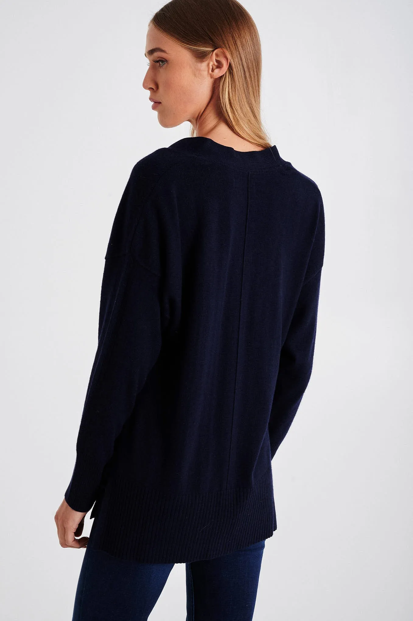 Long Cardigan with crystal buttons