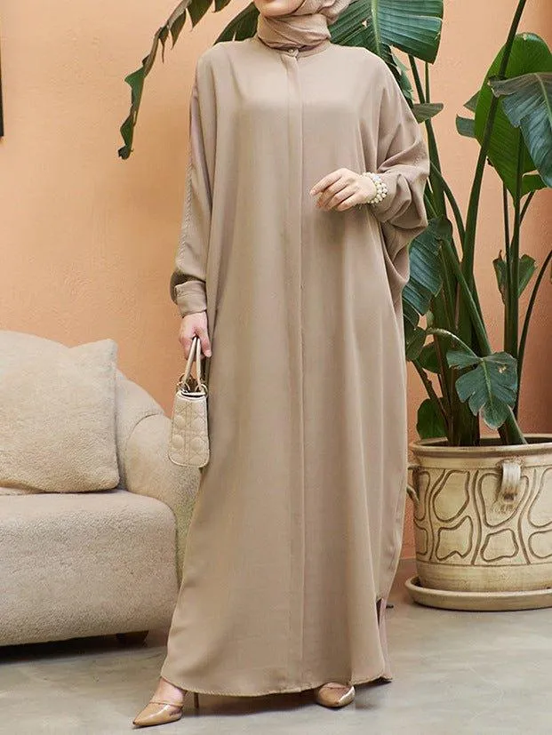Loose Casual Batwing Sleeve Abaya (MA067)