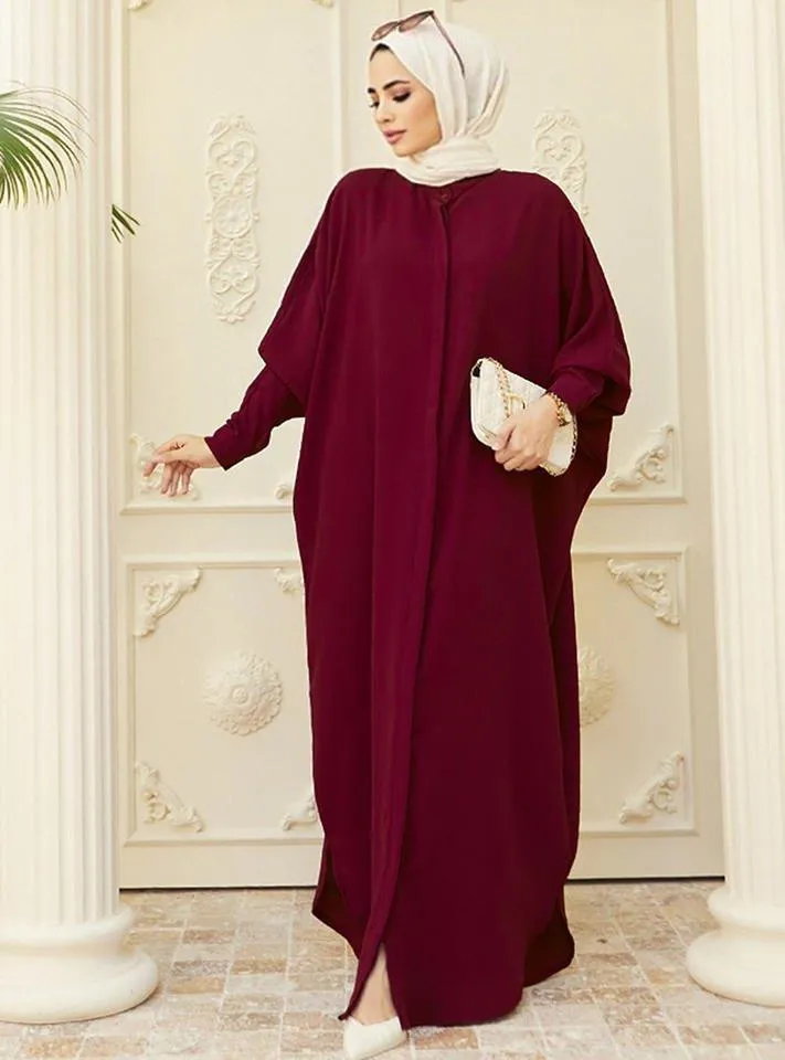 Loose Casual Batwing Sleeve Abaya (MA067)