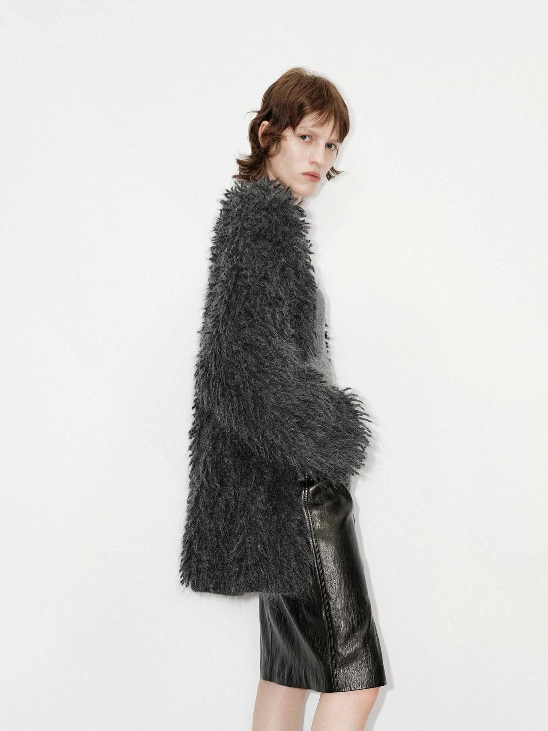 Loose Fuzzy Cardigan