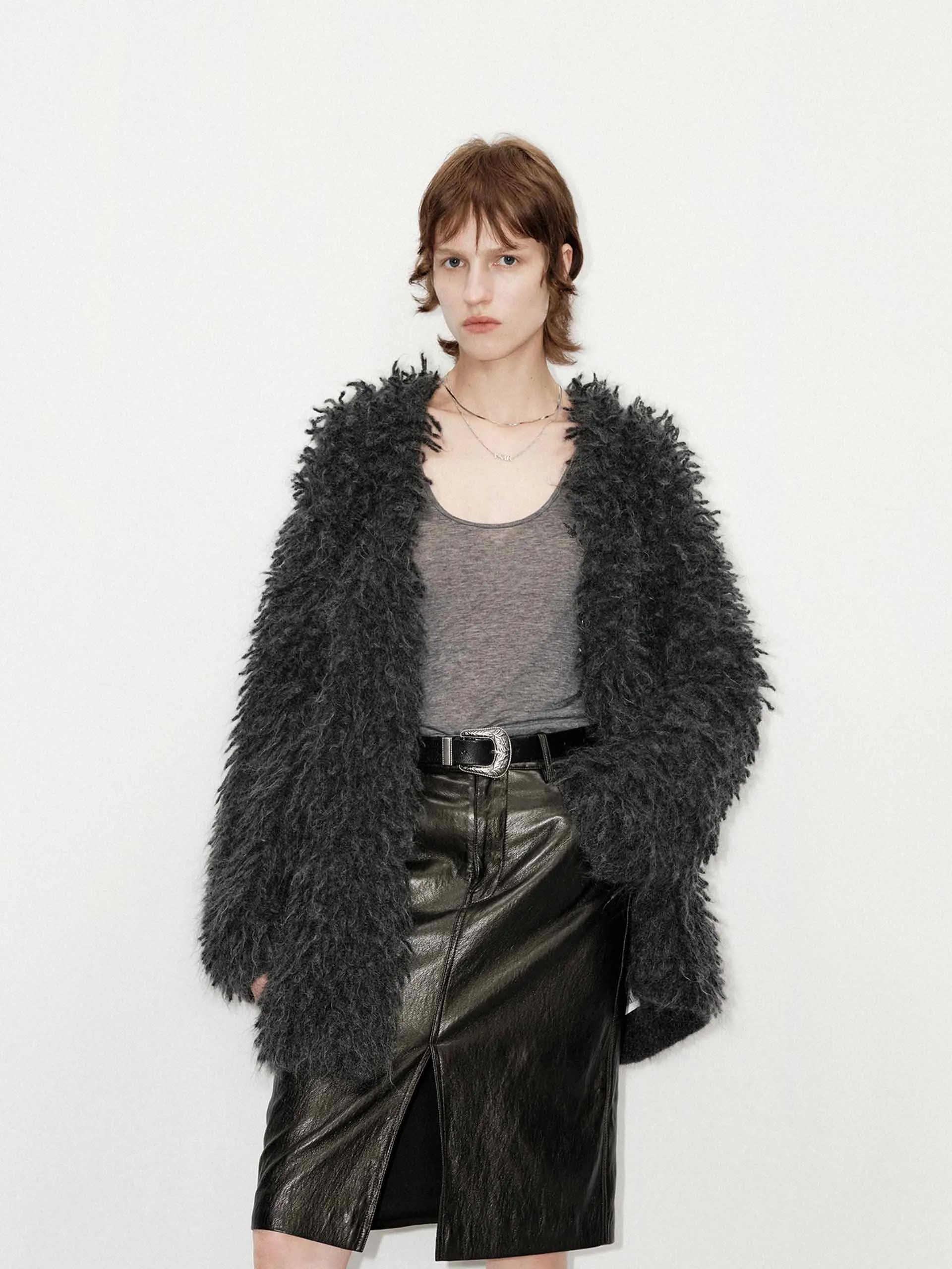 Loose Fuzzy Cardigan