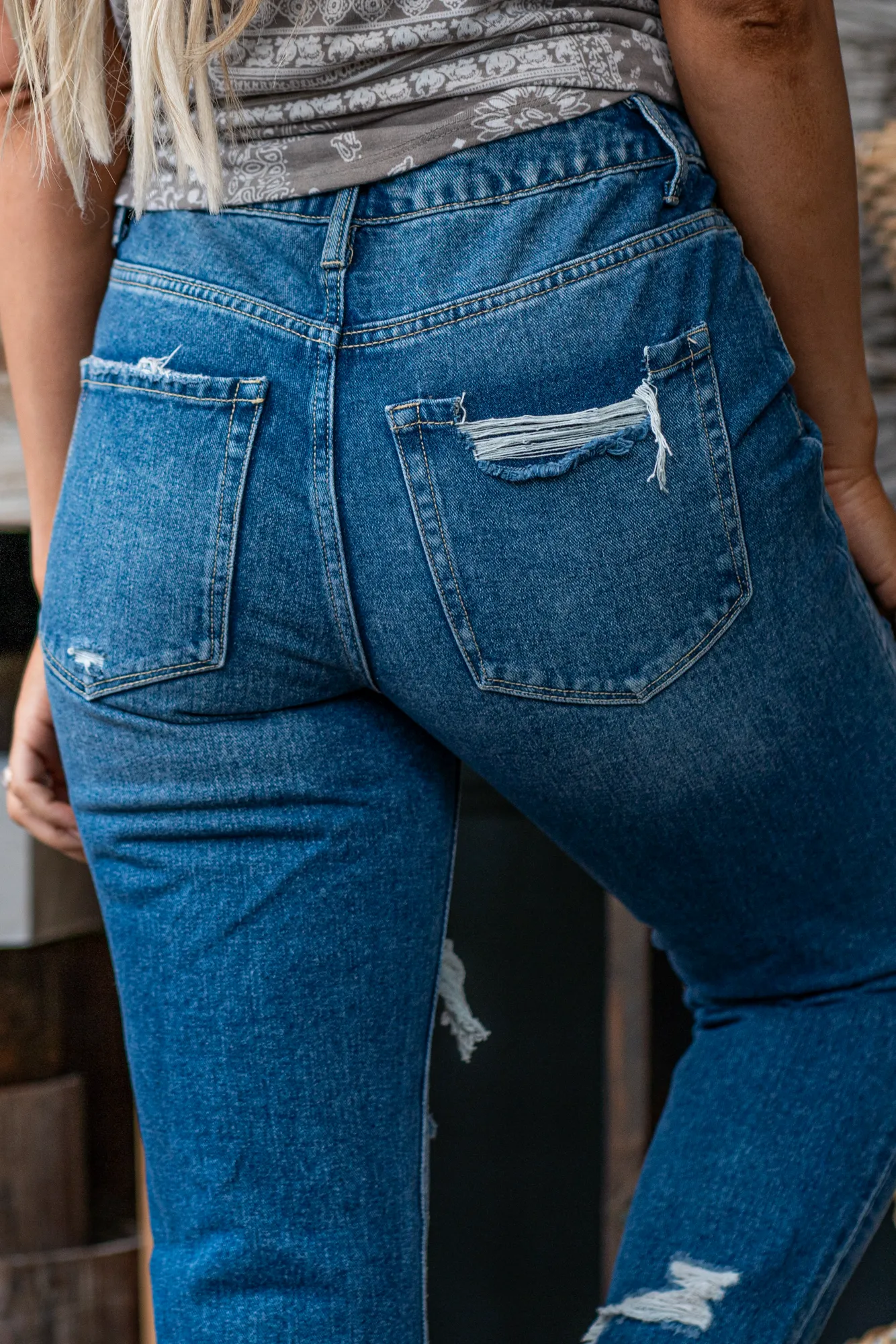 Lucid Dream High Rise Crop Straight