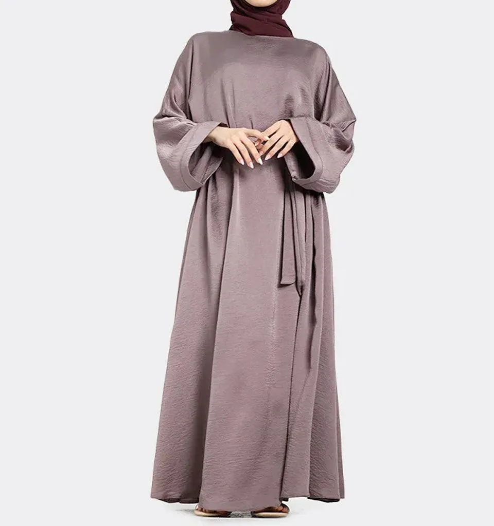 Mauve Silky Abaya