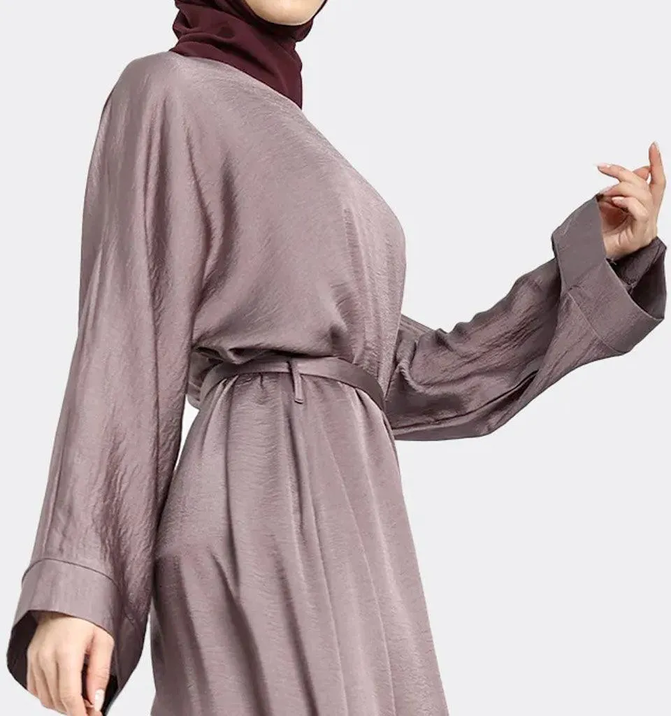Mauve Silky Abaya
