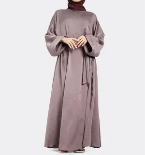 Mauve Silky Abaya