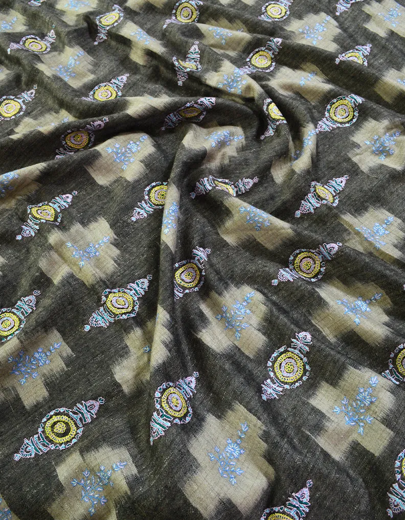 Men Pashmina Shawl With Thread Work 6408