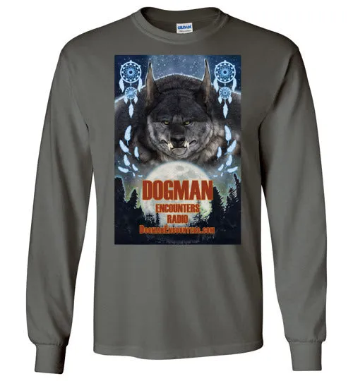 Men's Dogman Encounters Pathfinder Collection Long Sleeve T-Shirt (design 1, with straight border)