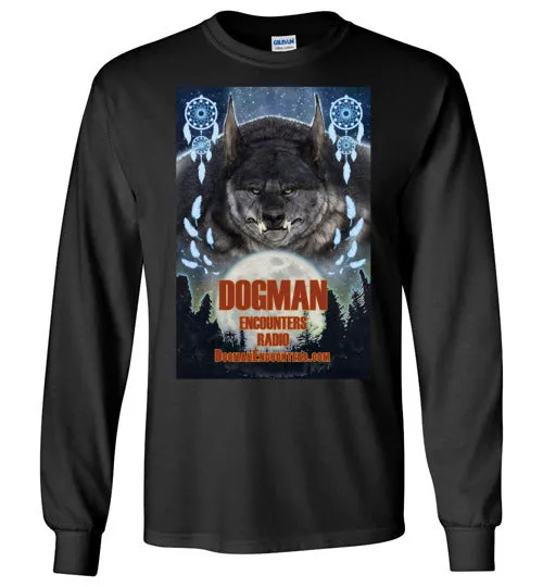 Men's Dogman Encounters Pathfinder Collection Long Sleeve T-Shirt (design 1, with straight border)