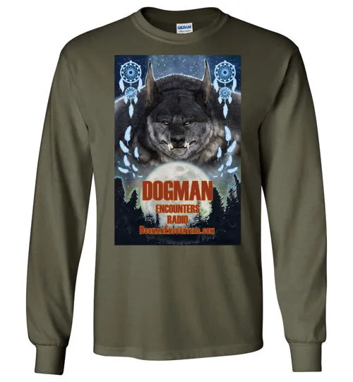 Men's Dogman Encounters Pathfinder Collection Long Sleeve T-Shirt (design 1, with straight border)
