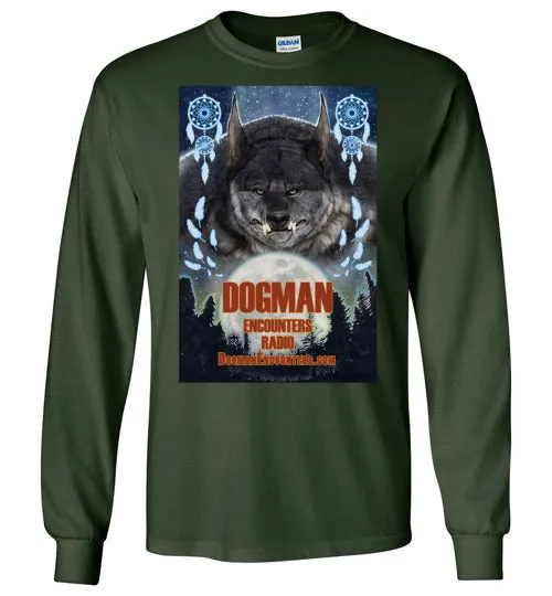 Men's Dogman Encounters Pathfinder Collection Long Sleeve T-Shirt (design 1, with straight border)